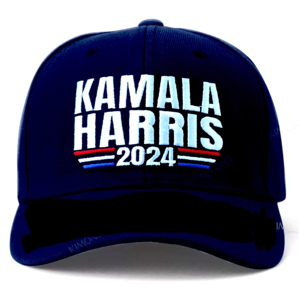 🇺🇸 Kamala Harris Hat 2024 Embroidered Presidential Election Campaign Blue Cap